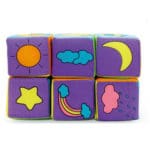 6PCS/Set Kids Early Learning Toy Digital/Fruit/Sport pattern Activity Cloth Book Newborn Soft Rattles Cube Baby Toys 0-12 Months - Image 6