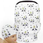 6pcs Chair Covers for Baby Cotton Animal Breastfeeding Nursing Cover Multi-Use Baby Stroller Cover Car Seat Cover with Baby Hat - Image 4