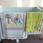 Elephants 7 Piece Baby Bedding Crib Set - Image 4