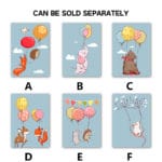 7-Space Modern Balloon Animals Rabbit Fox Deer Canvas Painting For Kids Room Wall Art Print Wall Pictures Baby Room Decoration - Image 4