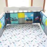 Locomotive Puppy 7 piece Embroidered Baby Crib Bedding Nursery Crib Set - Image 3