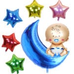 7pcs/lot Moon set  foil Balloons  Birthday Party Decoration air balloons Girl Boy Birthday balloons Helium balloon baby shower - Image 2