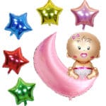 7pcs/lot Moon set  foil Balloons  Birthday Party Decoration air balloons Girl Boy Birthday balloons Helium balloon baby shower