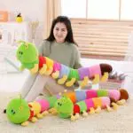 80cm size colorful caterpillar plush toy doll car doll birthday gift Car travel accompany baby best gifts