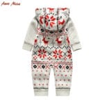 Auro Mesa Christmas Baby Romper Elk Print Jumpsuit  Cotton Infant Coverall Outerwear Baby Boys Hooded one-piece Clothes - Image 2