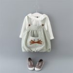 Autumn Baby Girls Cotton Long Sleeve Lace Collar Blouse + Cartoon Cat Overalls Kids Two Pieces Dress Vestidos roupas de bebe - Image 5