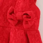 Autumn Baby Girls Red Lace Sleeveless Pearls Necklace Kids Dress Infant Party Tutu Sundress vestidos roupas de bebe - Image 3