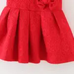 Autumn Baby Girls Red Lace Sleeveless Pearls Necklace Kids Dress Infant Party Tutu Sundress vestidos roupas de bebe - Image 4