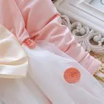 Autumn Baby Kids Polka Dot Patchwork Mesh Long Sleeve O Neck Princess Party Bow Girls Infant Dress vestidos roupas de bebe - Image 5