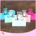 BHL 40pcs Bear Laser Cut Baby Shower Birthday Party Table Name Place Cards Wedding Invitations Table Name Card Party Decoration - Image 2