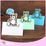BHL 40pcs Bear Laser Cut Baby Shower Birthday Party Table Name Place Cards Wedding Invitations Table Name Card Party Decoration - Image 5