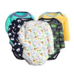 Baby Bodysuits 5 pcs Cartoon Style Long Sleeve Bodysuit For Baby Boys And Baby Girls  Cotton Ropa Suitable For New Born Babies