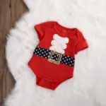 Baby Christmas Rompers 2017 New Year Boys Girls Summer Red Short Sleeve One-piece Romper Jumpsuit Xmas Outfits Clothes - Image 3
