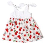 Baby Dresses Girl Strawberry Girls Dresses Summer 2016 Cotton White Strape Baby Dresses Girl