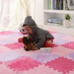 Baby EVA Foam Plush Puzzle Play Mats 6pieces/lot Interlocking Exercise Tiles Floor Mat for Kid,Each 30cmX30cm,0.6cmThick