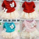 Baby Girl dress Long Sleeve Bow Infants Newborn Baby Clothes Pink Princess Tutu Dress - Image 2