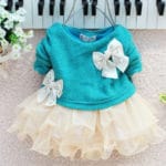 Baby Girl dress Long Sleeve Bow Infants Newborn Baby Clothes Pink Princess Tutu Dress - Image 3