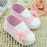 Baby Girls Shoes Cute Infant Toddler Flower Decoration Polka Dot Crib First Walkers Soft Sole Kid Girls Baby Shoes - Image 2