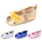 Baby Girls Shoes Sweet Bling Bling Sequins Wedding Party Shoes Sweet Lace Princess Kids Bebe Infant Crib Mary Jane Prewalkers