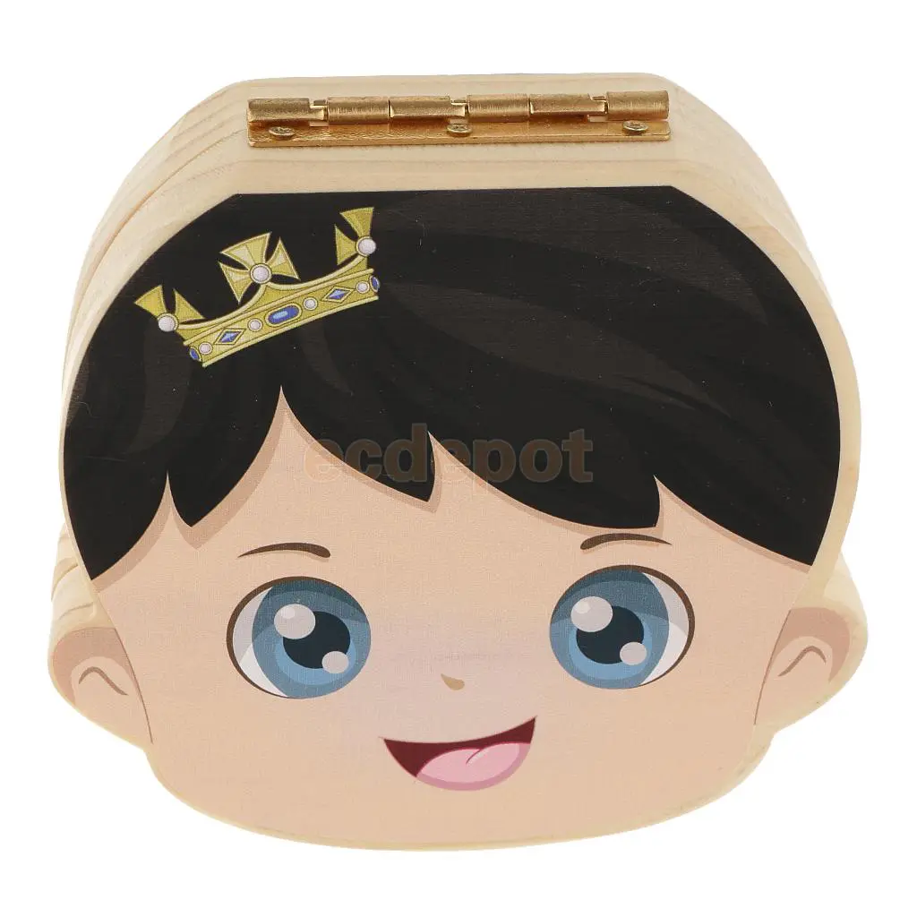 Baby Kids Wooden Curl Tooth Box Baby Milk Teeth Hair Save Lanugo Tooth House Girl/Boy Keepsake Organizer Baby Shower Gift - Image 2