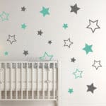 Baby Nursery Stars Wall Sticker Star Wall Decal Children Room Wall Sticker Kids Room Easy Wall Art Cut Vinyl N22