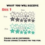 Baby Nursery Stars Wall Sticker Star Wall Decal Children Room Wall Sticker Kids Room Easy Wall Art Cut Vinyl N22 - Image 3