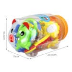 Baby Plastic Rattles And Teether Set 0-12 Months Baby Mobile Educational Toys For Newborns Gift Brinquedo 7PCS/SET In Piggy Tank - Image 5