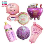 Baby Shower Air Balloons 1th Birthday Party Decoration Foil Balloons Baby Girl & Boy Happy Birthday Helium balls globos 6pcs/lot - Image 2
