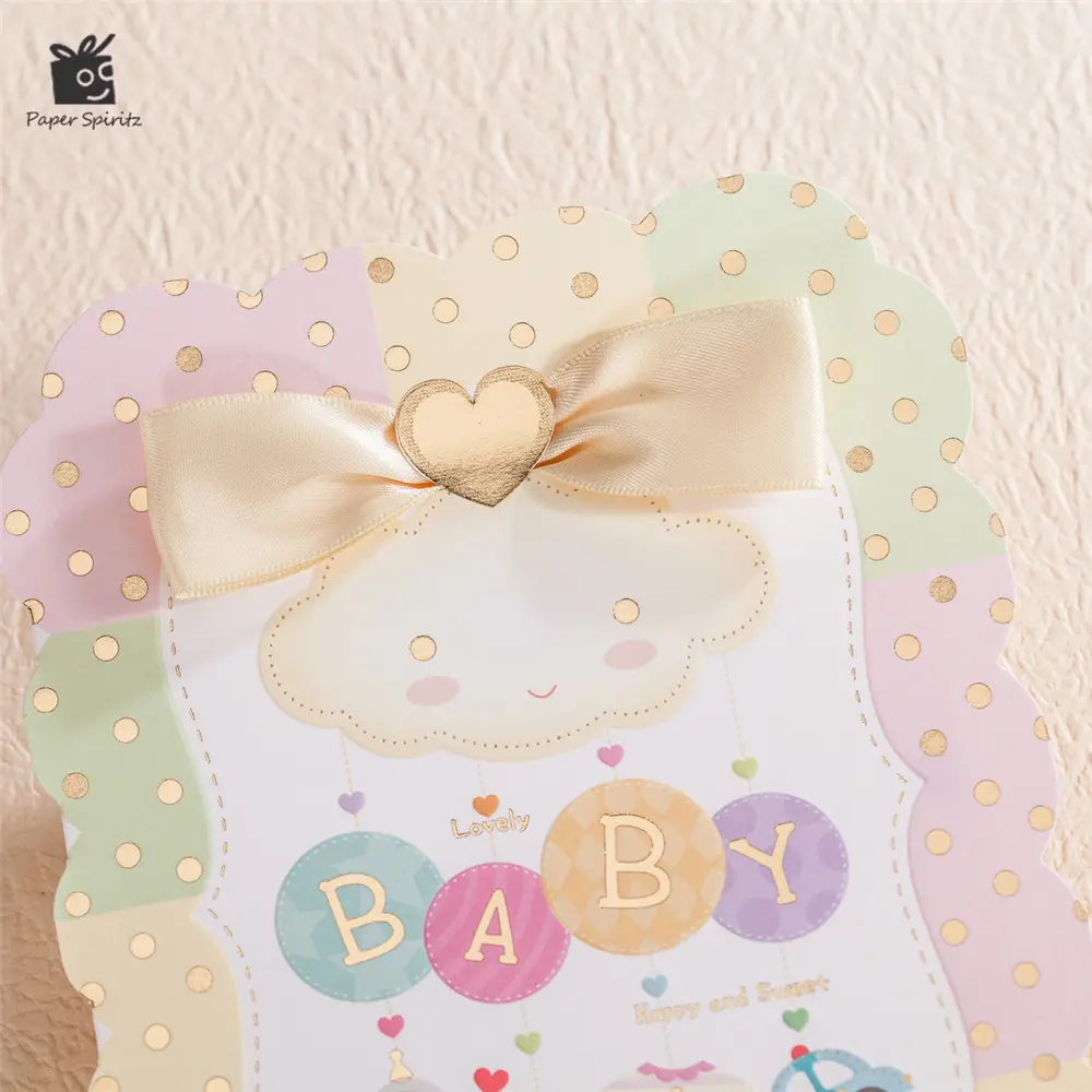 Baby Shower Christening Baptism Birthday Party Invitation Greeting Cards Postcards Printing Custom Baby Duck 50 PCS CW6007 - Image 3