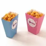 Baby Shower Favor Paper Popcorn Boxes  For Baby Shower Favors Party 6pcs