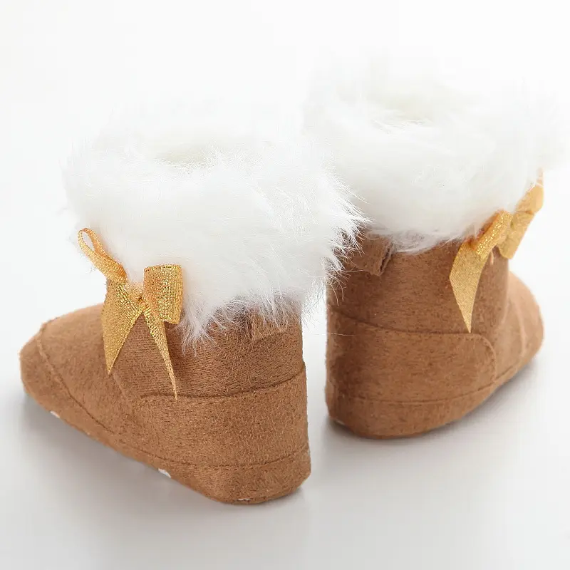 Baby Winter Booties Children Infant Baby Shoes Kids Crib Babe Bow Knot High Top First Walker Newborn Soft Warm Boots Girls Booty - Image 3