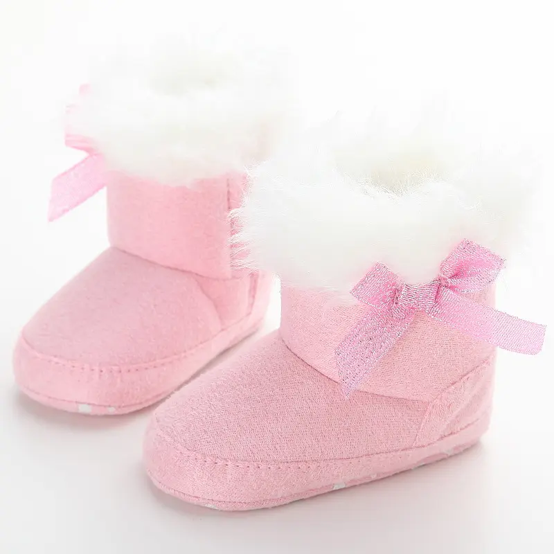 Baby Winter Booties Children Infant Baby Shoes Kids Crib Babe Bow Knot High Top First Walker Newborn Soft Warm Boots Girls Booty - Image 4