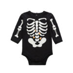 Baby clothes 3pcs halloween costume for baby christmas clothes boys rompers skull bone luminous newborn baby girl clothes HH - Image 2