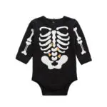 Baby clothes 3pcs halloween costume for baby christmas clothes boys rompers skull bone luminous newborn baby girl clothes HH - Image 2
