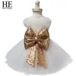Baby girl dresses christening gown 2017 summer infants dress lace bow toddler baby princess birthday dress for baby girl clothes - Image 2