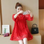 Beautiful Casual Summer Spring Maternity Dress for Pregnant Women Pregnancy Clothes with Lace Material for two sets - Image 2