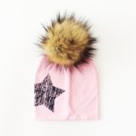 Brand Hat Faux Fur Ball Winter Baby Girl Cap Autumn Winter Hat For Boys Printing Children's Hats Caps - Image 4