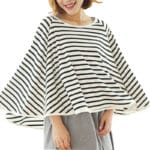 Breathable Baby Breastfeeding Cover Mother Nursing Covers Pregnant Women's Clothing Plus Size Outdoor Striped Feeding Clothes