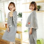 Breathable Baby Breastfeeding Cover Mother Nursing Covers Pregnant Women's Clothing Plus Size Outdoor Striped Feeding Clothes - Image 3