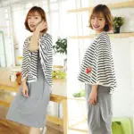 Breathable Baby Breastfeeding Cover Mother Nursing Covers Pregnant Women's Clothing Plus Size Outdoor Striped Feeding Clothes - Image 3