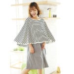 Breathable Baby Breastfeeding Cover Mother Nursing Covers Pregnant Women's Clothing Plus Size Outdoor Striped Feeding Clothes - Image 4