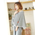 Breathable Baby Breastfeeding Cover Mother Nursing Covers Pregnant Women's Clothing Plus Size Outdoor Striped Feeding Clothes - Image 5