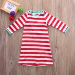 CANIS Brand Cotton High Quality Xmas Newborn Baby Girls Striped Pajamas Sleepwear Sleepsack Night Gown 0-24M - Image 2