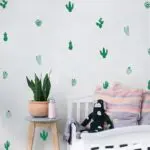 Cactus Wall Decals Woodland Tribal Cactus Wall Stickers for Kids Room Baby Nursery Decor Art Succulent and Cacti Wall Tattoo - Image 2