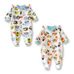 Cartoon Animal Baby Footies 2017 Long Sleeve Boys Girls Jumpsuits Cute Star Toddler Pajamas Costume Kids Outfits Infant clothing