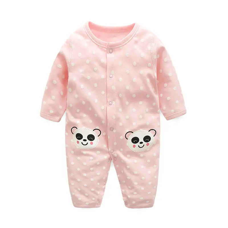 Cartoon Baby Girl Romper 100% Cotton Long-sleeve Dot New Born Baby Clothes Spring Infant Girl Romper Newborn Baby Pajamas - Image 2