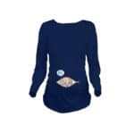 Cartoon Funny Maternity Shirts Pregnancy Long Sleeve Tee Shirt Pregnant Women Autumn Winter Basic T-shirt Tops 88 BM88 - Image 3
