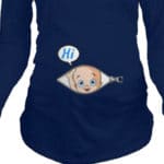 Cartoon Funny Maternity Shirts Pregnancy Long Sleeve Tee Shirt Pregnant Women Autumn Winter Basic T-shirt Tops 88 BM88 - Image 5