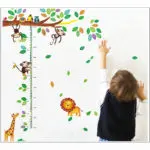 Cartoon Giraffe Monkey Trees height Wall Sticker Baby Room Children Bedroom Wall Stickers Home Decor Wall Art Sticker - Image 3