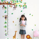 Cartoon Giraffe Monkey Trees height Wall Sticker Baby Room Children Bedroom Wall Stickers Home Decor Wall Art Sticker - Image 4